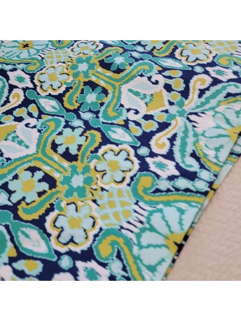 Jones New York Navy, Teal & Lime Patterned Pencil Skirt - Picture 2 of 8
